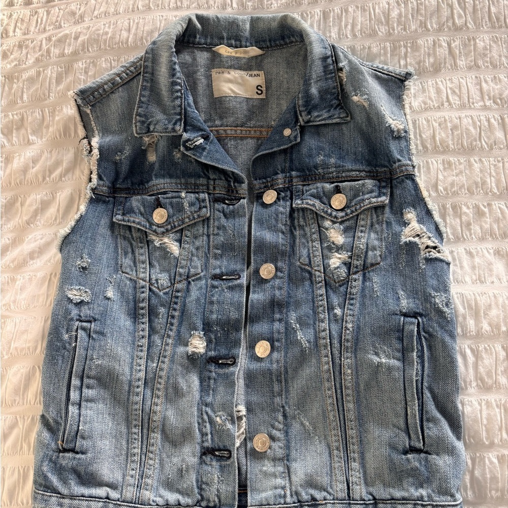 rag & bone Light Blue Denim Jacket